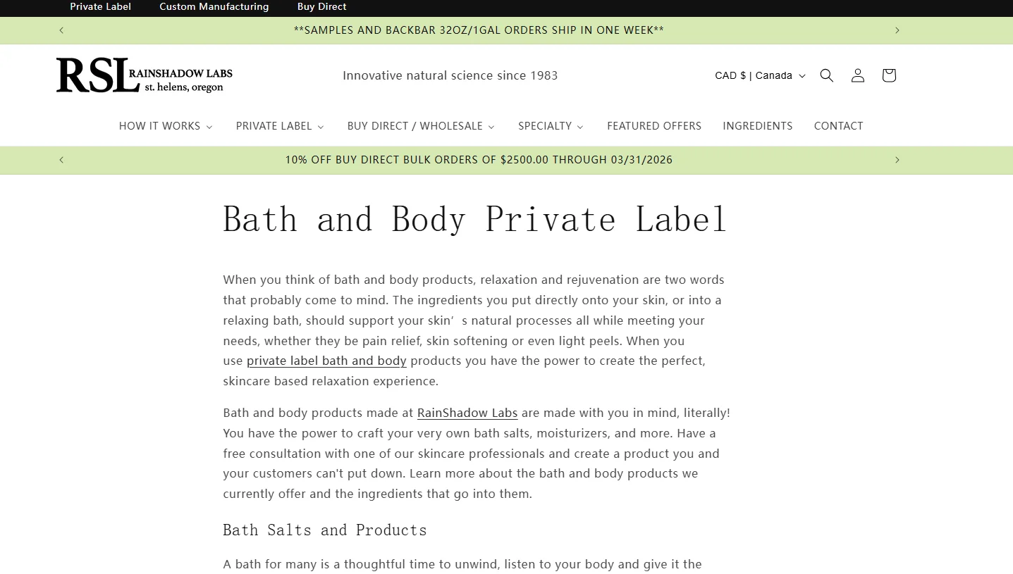 Top 10 Private Label Bath Products Manufacturers